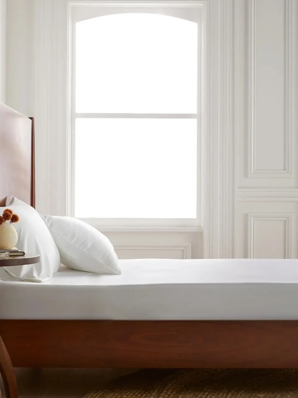 Quince Bamboo Fitted Sheet ONLY Set QUEEN and 2 pillow cases WHITE. # 84